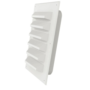 Sjalusirist med karm plast 100x150mm hvit
