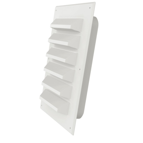 Sjalusirist med karm plast 100x150mm hvit