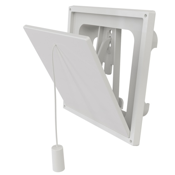 Klaffventil plast hvit 100x100mm Flexit