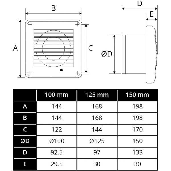 Baderomsvifte 100B Standard - Bilde 2