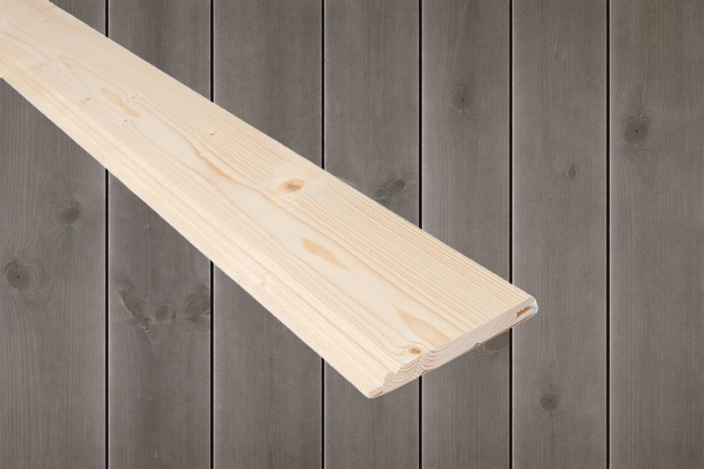 14x120 Perlestaff beiset RØFF Sjøbris furu