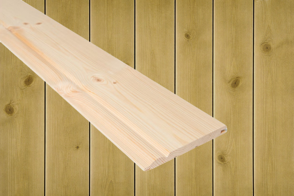 14x145 Krokskog beiset RØFF Sjøsand furu