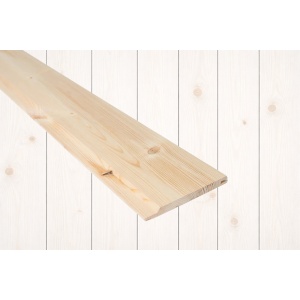 14x145 Skygge Skrå Woodwash White furu