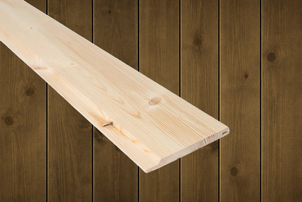 14x145 Skygge Skrå beiset RØFF Skog furu