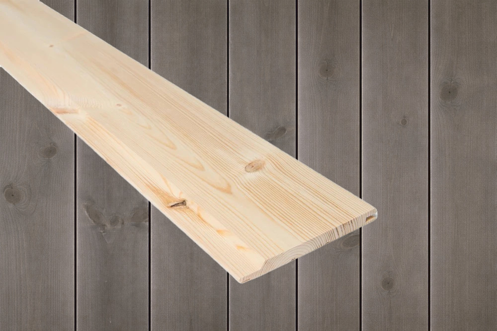 14x145 Skygge Skrå beiset RØFF Sjøbris furu