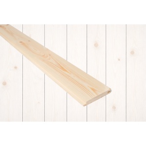 14x95 Glattpanel Woodwash White mix furu