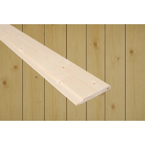 21x145 Tømmerpanel beiset RØFF Vidde mix furu