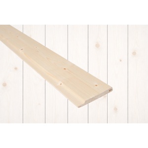 21x145 Tømmerpanel White mix furu