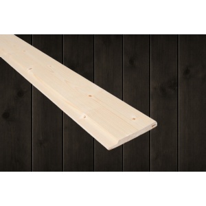 21x145 Tømmerpanel beiset RØFF Brent furu