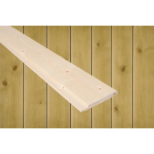 21x145 Tømmerpanel beiset RØFF Sjøsand furu