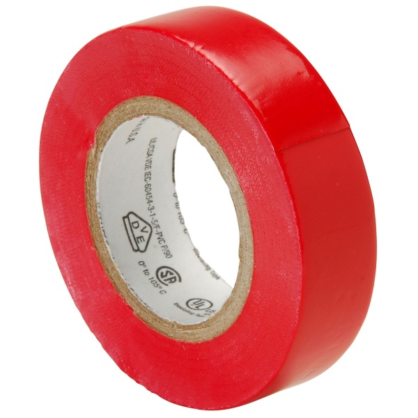 Elektrotape rød 19mm x20m PVC