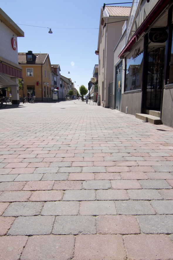 Labyrint Antikk belegningsstein 21x14x6cm rødmix