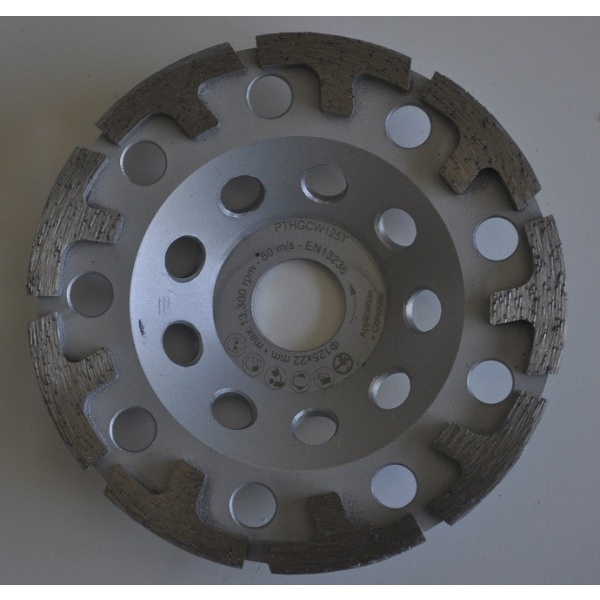 Slipekopp diamant Ø125mm 22.2mm T-type dynamisk balansert