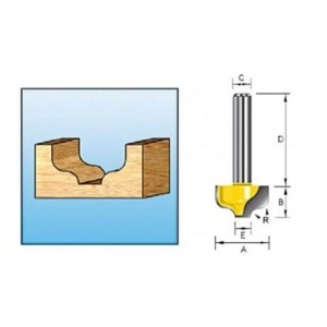 Dekorfres S8 21x12mm fresestål