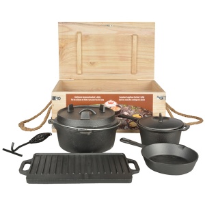 Grytesett 7 deler støpejern Dutch Oven FF240