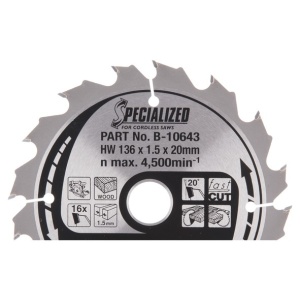 Sagblad HM 136x20mm 16T tre Makita