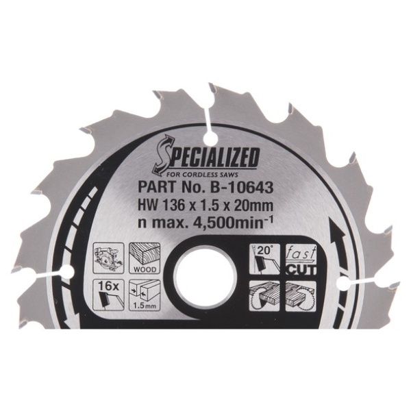 Sagblad HM 136x20mm 16T tre Makita