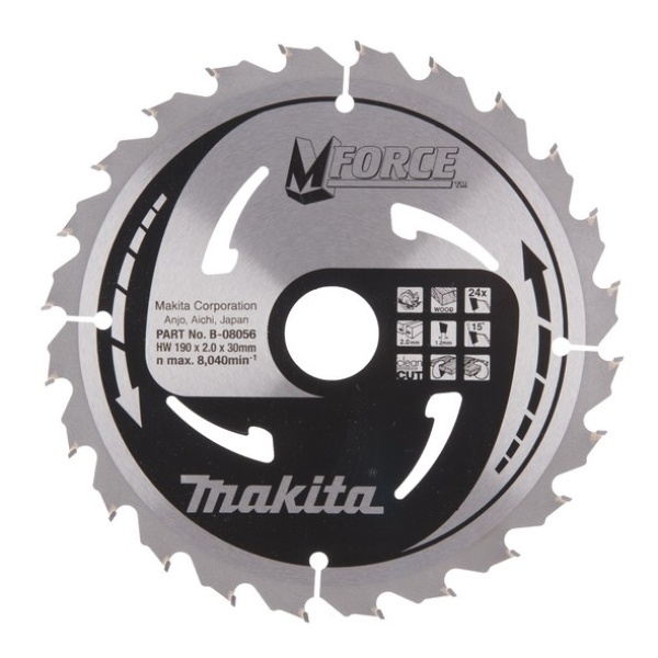 Sagblad HM 190x30mm 24T medium fine kutt Makita