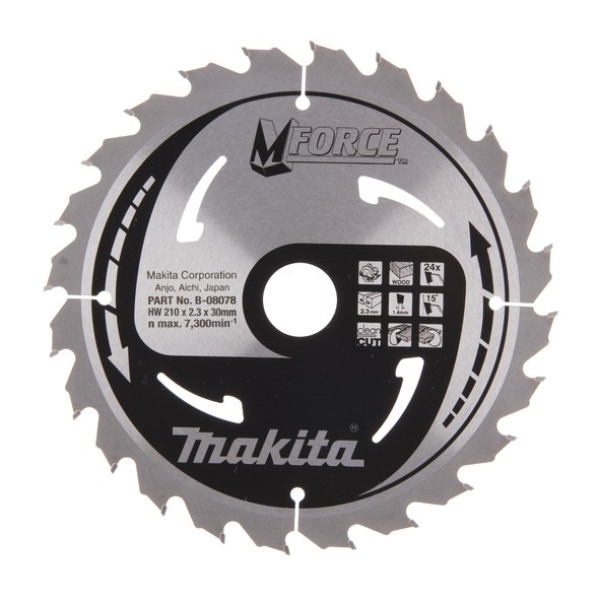 Sagblad HM 210x30mm 24T medium fine kutt Makita