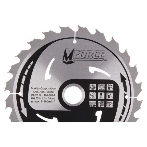 Sagblad HM 235x30mm 24T grove kutt Makita