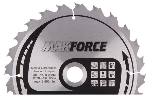 Sagblad HM 270x30mm 24T grove kutt Makita