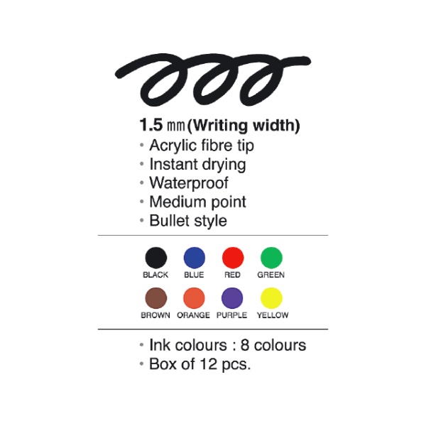 Tusj Artline 70 sort fin