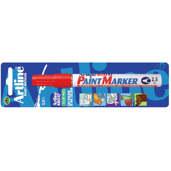 Tusj Paint Marker Artline 400XF Rød