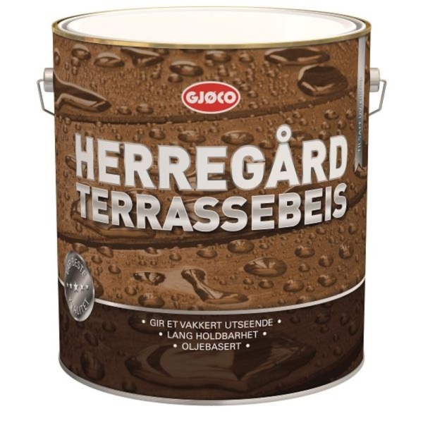 Herregård Olje Terrassebeis Base Gul 9L Gjøco