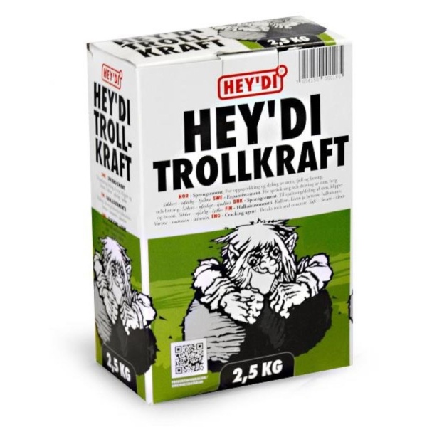 Hey'di Trollkraft 2.5kg sprengmørtel ekspanderende masse