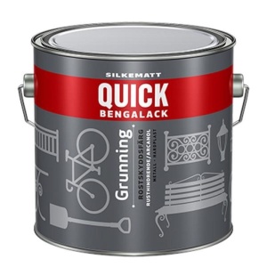 Quick Bengalack Metallgrunn Sort 3L