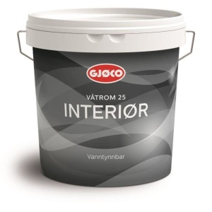 Interiør 25 våtromsmaling Base Hvit 2.7L Gjøco