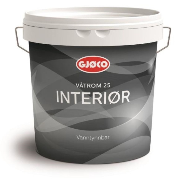 Interiør 25 våtromsmaling Base Hvit 2.7L Gjøco