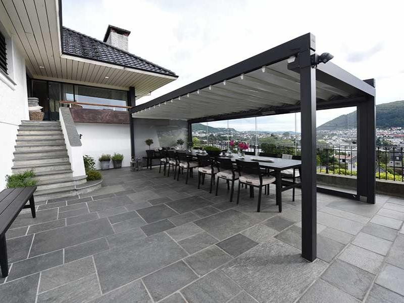 Oppdalskifer Flis 40x40cm hugget kant