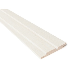 19x148 Dobbelfals rett med spor 2. sort HVITGRUNNET