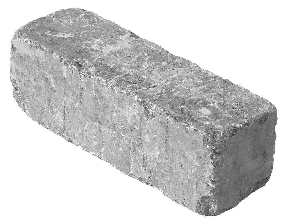 Holmegaard kantstein stor gråmix tromlet 42x14x14cm