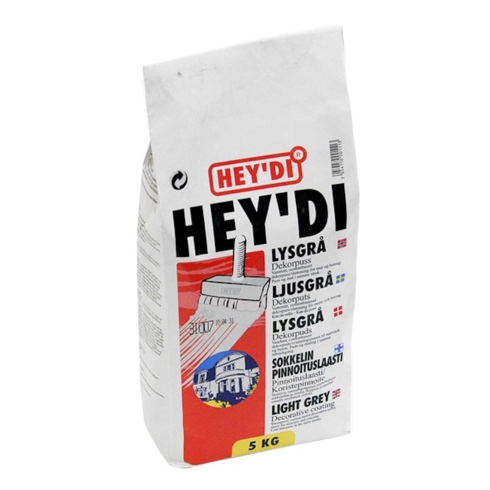 Dekorpuss - Lys Grå 5kg Hey`di