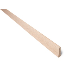 15x45 Fotlist Skrå eik hvitpigmentert
